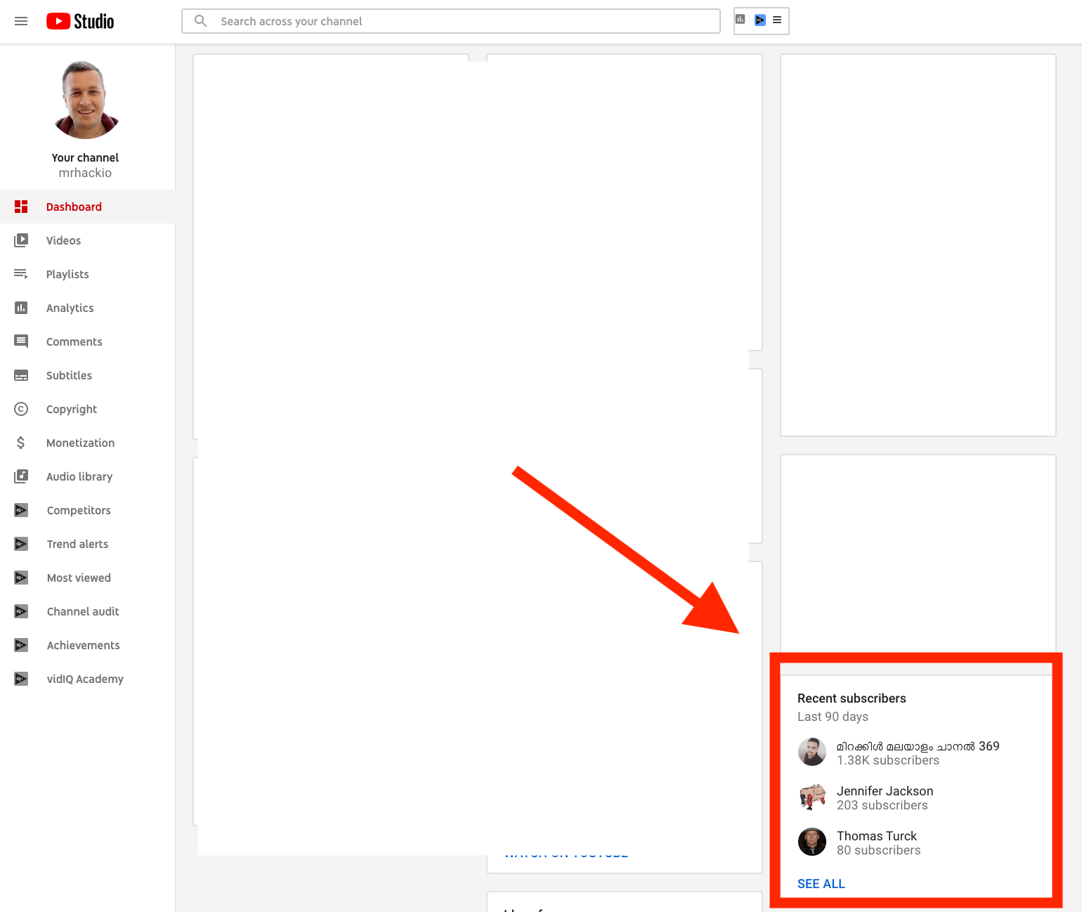 How to see who subscribed to you on Youtube