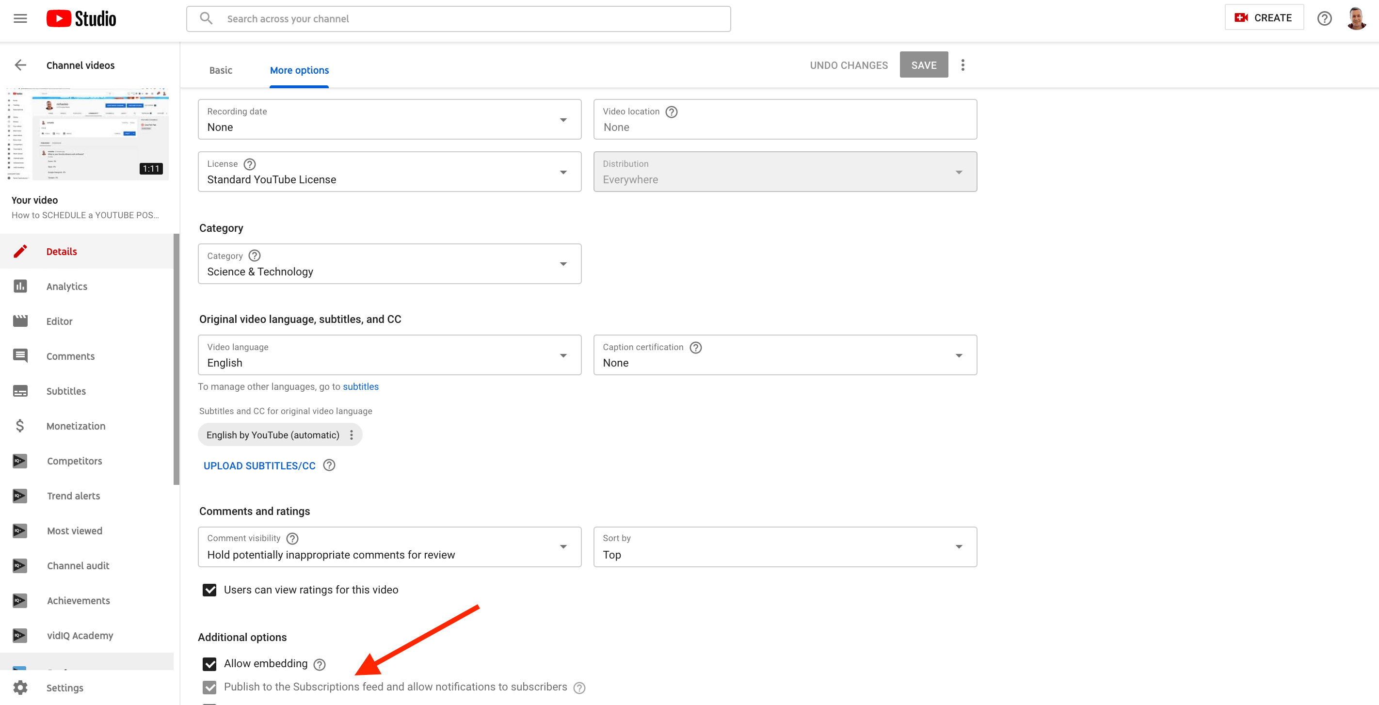 allow Youtube notifications