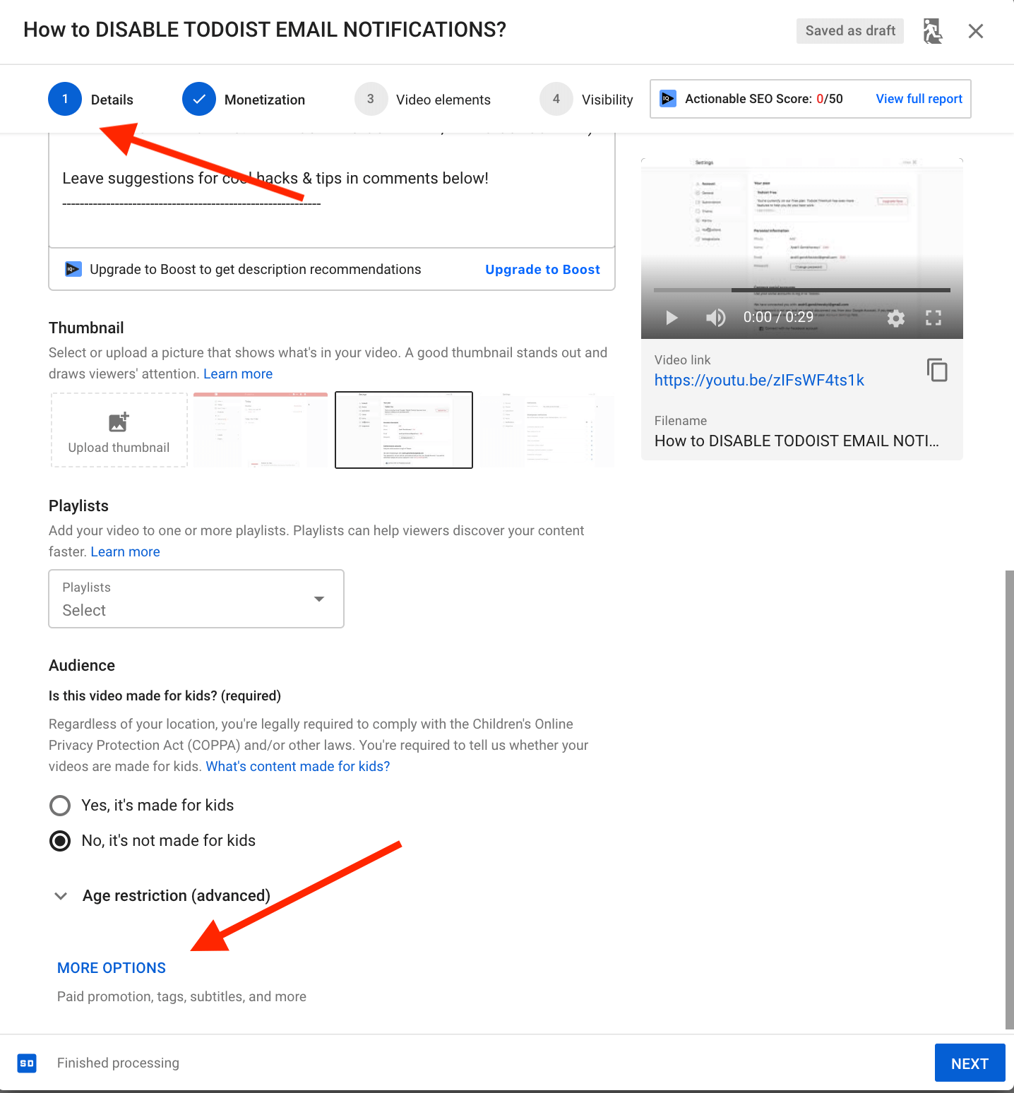Youtube change notifications settings